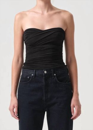A Gold E Tonia Tube Top In Black