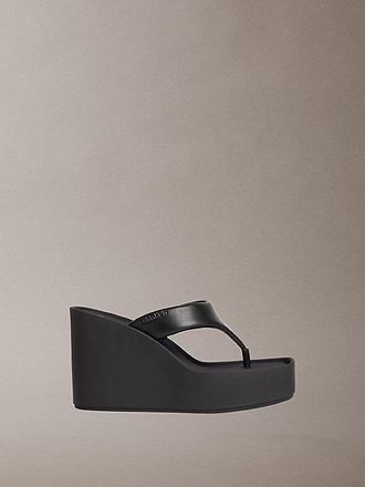 Calvin Klein Melia - Sandalias de piel con cu&ntilde;a y plataforma