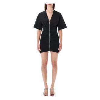 Alexander Wang Alexander Wang, Short Dresses, female, Black, Size: M Zipper Tee Dress