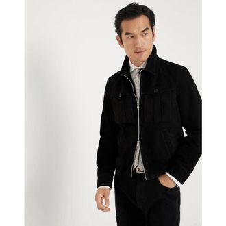 Brunello Cucinelli Black Leather Jacket, Size X-Small