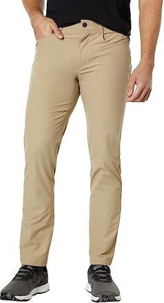 Original Penguin Mens Original Penguin Pants Brown Stretch Five-Pocket Golf Chino JDM387