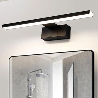 OEM Homefire Led Miroir Lumire Applique Murale Salle De Bain Noir Tanche Ip44 Moderne Blanc Neutre 4000k Miroir Intrieur Lumire