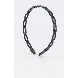 Alexandre de Paris Cutout Ultracomfort Acetate Headband in Black at Nordstrom