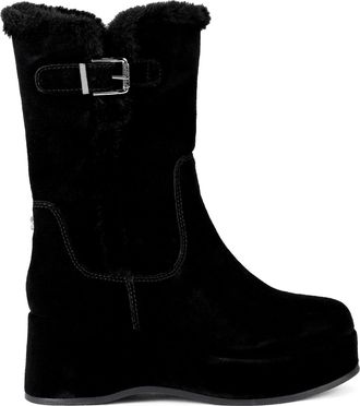 Carvela Womens Suede Apres Buckle Boots - Black - Size UK 8