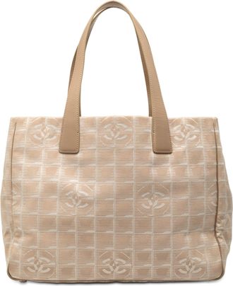Chanel Pre-owned Womens New Travel Line Nylon Tote - Beige Textile - One Size
