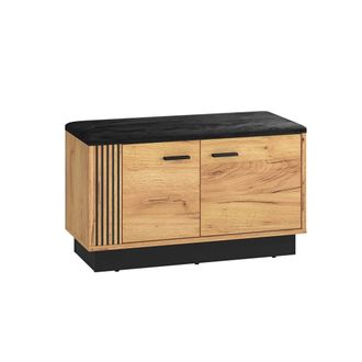 Petits Meubles Banco zapatero 2 puertas estratificado marr&oacute;n