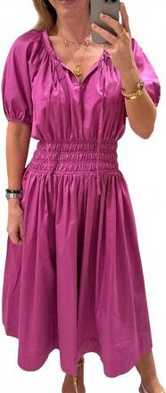 Devotion Twins Rania Midi Dress In Fuchsia