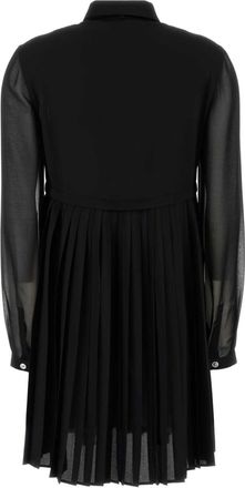 Versace Womens Black Crepe Mini Dress Exterior: Polyester Abiti
