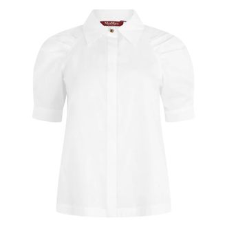 Max Mara Shirts, female, White, Size: XS Cotton Poplin Shirt