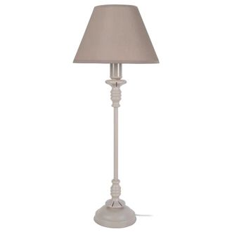 Tosel Lampe de chevet metal Alt.62cm taupePantalla: taupe