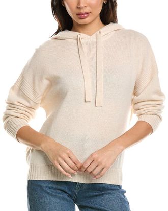 Brodie Heather Ribbed Cashmere Hoodie