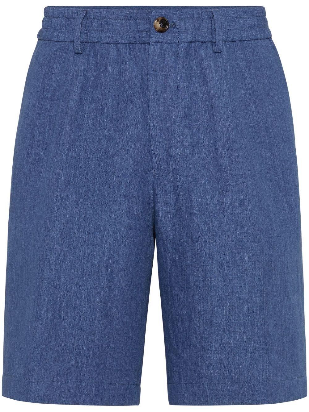 ショートパンツ BRUNELLO CUCINELLI Denim shorts Blue MB125P5761 Denim Bermuda shorts in blue - Brunello Cucinelli | Mytheresa