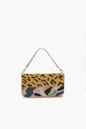 America & Beyond Womens Mixed Animal Beaded Shoulder Bag In Multi