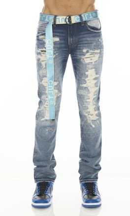 Cult of Individuality ROCKER SLIM RIDGED w/BABY BLUE BELT