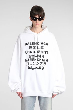 Balenciaga Felpa in cotone bianco