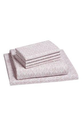 Elie Tahari Leafy 6-Piece Queen Sheet Set in Sepia-Rose at Nordstrom Rack