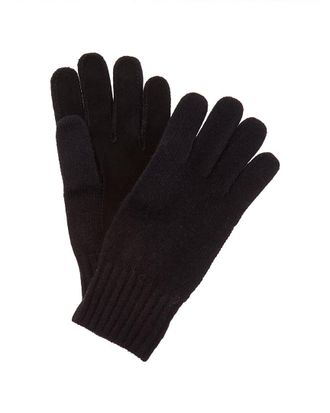 Portolano Suede-Trim Wool-Blend Gloves