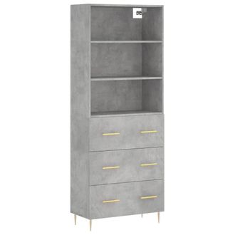 Berkfield Home Highboard Concrete Grey 69.5x34x180 cm Engineered Wood
