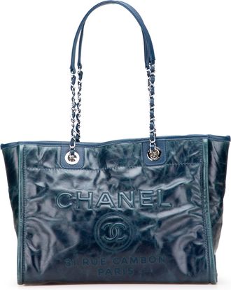 Chanel Pre-owned Womens Paris Biarritz Tote - Dark Grey Leather - One Size