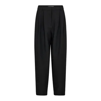 Co'Couture Dames, Broeken, Zwart, Maat: XS Leer