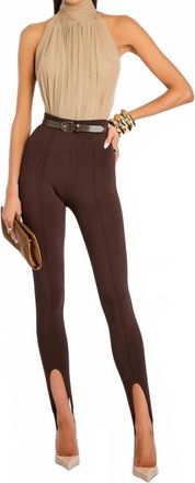 SER.O.YA Kelsey Stirrup Leggings In Slate Brown