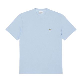 Lacoste T-Shirts, male, Blue, Size: XS Heavy Cotton and Linen Piqu&eacute; T-shirt