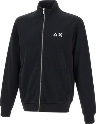 Sun 68 Track Zip Basic Fleece - Heren - Sweatshirts & Hoodies - Zwart - Maat: L Fleece