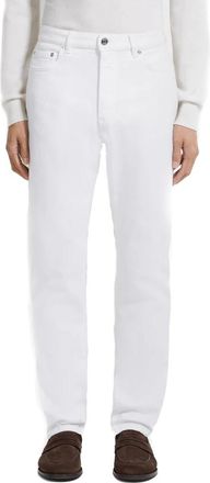 Ermenegildo Zegna Roccia Jeans - Heren - Regular Fit Jeans - Wit - W30 - Katoen - Jeans