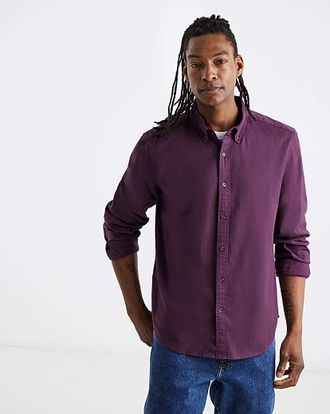Jacamo Garment Dyed Oxford Shirt