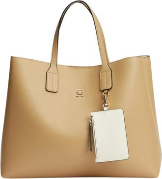 Tommy Hilfiger Icon Satchel - - Bags - Donna - Beige - ONE SIZE