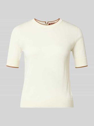 Max Mara Slim Fit Pullover aus Seiden-Mix Modell AGENDA in Offwhite, Gr&ouml;&szlig;e XL