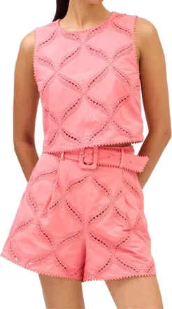 Allison New York Eyelet Tracy Shorts In Coral