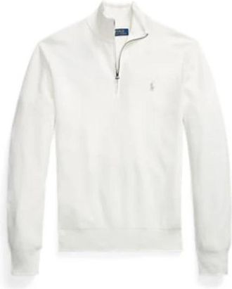 Polo Ralph Lauren Long Sleeve Pullover Sweater - Heren - Sweatshirts - Wit - 2XL - Katoen - Hoodies & sweatvesten