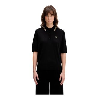 Fred Perry Tops, Dames, Zwart, S, Polo Shirts