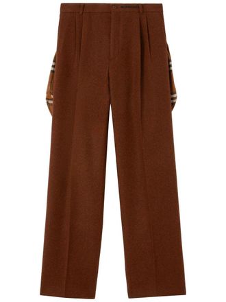 Burberry pleated wide-leg trousers - Red