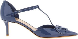 Valentino Garavani Blue Logo Pumps