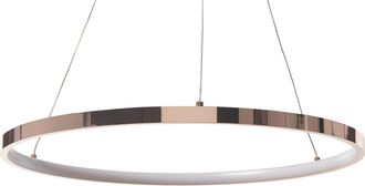 Beliani L&aacute;mpara De Techo Led De Metal Rosa Dorado Aluminio Anillo &Oslash; 50 Cm Glamour Moderno