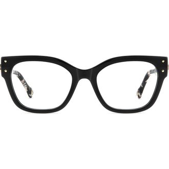 Carolina Herrera 53mm Square Reading Glasses in Black at Nordstrom