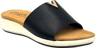 Ex&eacute; Womens Low Wedge Mule In Black