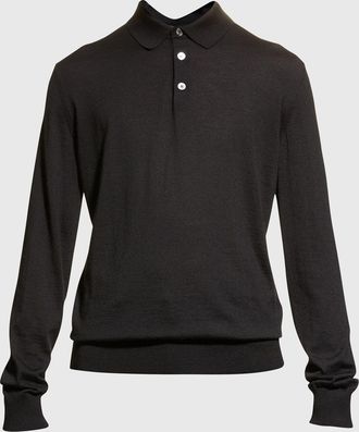 Ermenegildo Zegna Men & apos;s Cashmere-Silk Polo Sweater