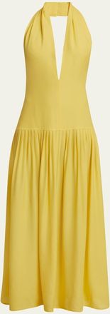 Proenza Schouler Tala Halter Viscose Georgette Dress