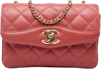 Chanel Pre-owned Daily Companion Flap Bag - Dames - Vintage Schoudertas - Roze - ONE Size - Leer - Vintage