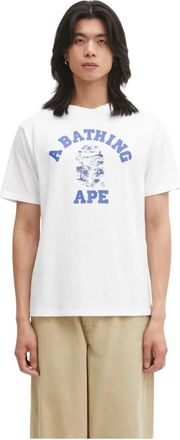 A Bathing Ape T-shirt College Mimetica Palma - - Tops - Uomo - Bianco - L