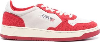 Autry Medalist panelled suede sneakers - men - Calf Leather/Calf Suede/Rubber/Fabric - 44 - Neutrals