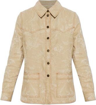 Etro Denim Overhemd Met Zakken - Dames - Spijkerjassen - Beige - 2XS - Denim - Jassen