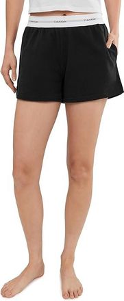 Calvin Klein Underwear Logo Cotton Jersey Logo Jersey Shorts Womens Clothing Black : MD (US 8-10) 4