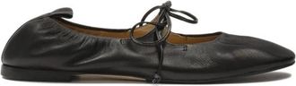 Kazar Leren ballerinas met strikjes - Dames - Ballerinas - Zwart - 35 EU - Leer - Schoenen