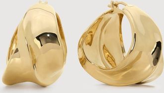 Monica Vinader Gold Nomade Bold Medium Hoops