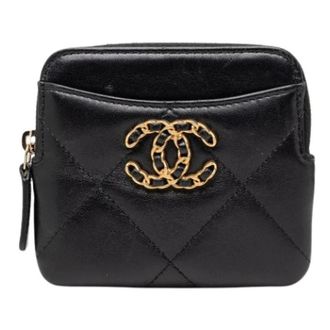 Chanel Pre-owned Wallets, female, Black, Size: ONE SIZE Pre-owned Business card case