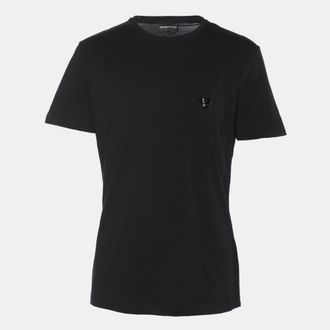 Emporio Armani Black Jersey Logo Crew Neck T-Shirt